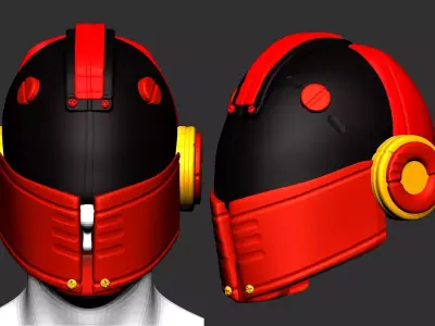 helmet high ver 3 poly sculpt 3d printable ver 7 3D model