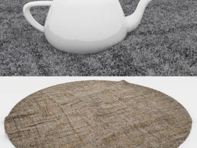 Round Rug Set 303 3D model