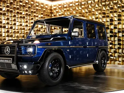 Merdecedes G500 Darkblue Low-poly 3D model