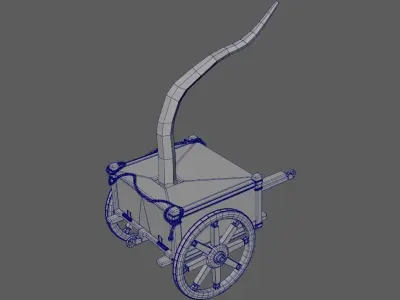Carriage - 01 Low-poly 3D model