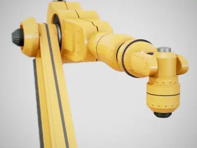 Industrial Robot Arm - Generic 01 Clean Low-poly 3D model