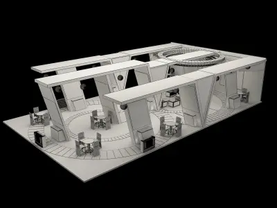 Booth Exhibition Stand a572a 3D model