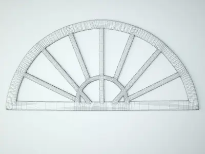 Antique Arch Window Mirror 3D model