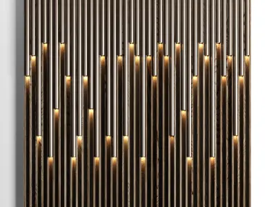 Wooden led panels 2 3D model