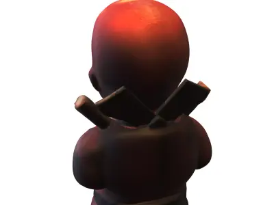 deadpool Bust Candle Figure Low-poly 3D model