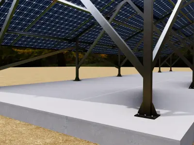 Sliding Panel System-2x10 Panel Layout Low-poly 3D model