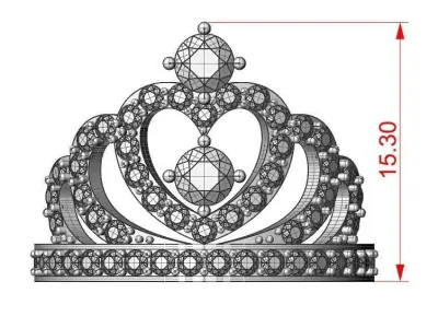 Crown ring 3D print model purchase