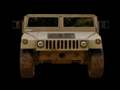 hummer 3d model Low-poly 3D model