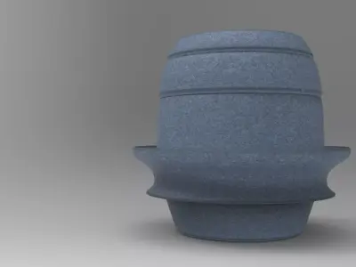Pozna Stool Low-poly 3D model