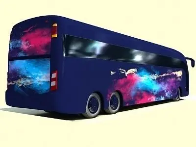Galaxy Color Splash Bus 3D model