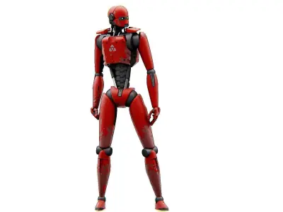 ANDROID MECHA  V-2  Rigged for Unreal Engine - Unity - MIXAMO  3D model