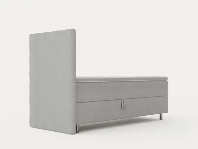 Montana Complete Bed Package 90x200 Light Gray Low-poly 3D model