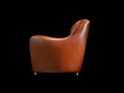 3d Model Stylish Room Interior With Comfortable Saddle Chair 3D model