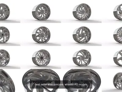 best seller artis concave  wheels 3D Model Pack