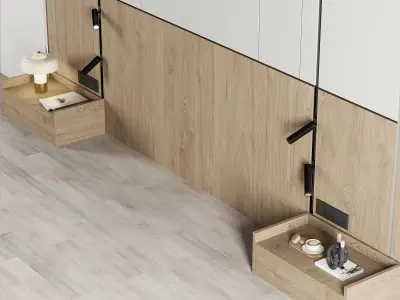 Headboard Wall Panel Composition 04 3D model