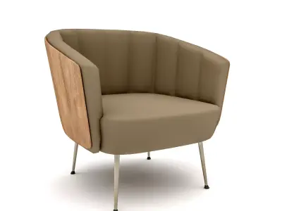 The modern office chair Low-poly 3D model