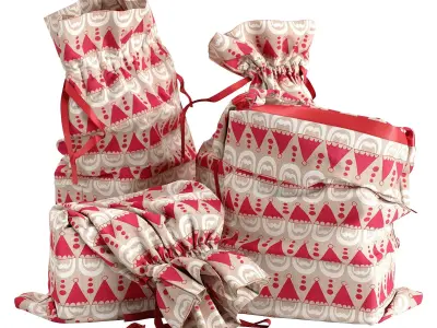 Sack with strings IKEA VINTERFINT 3D model