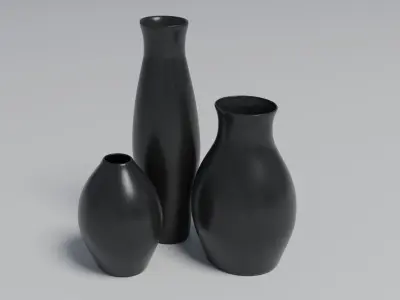 Modern Decorative Vases Low-poly 3D model Low-poly 3D model