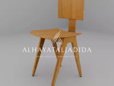 high-quality 3D model of a modern chair 3D model