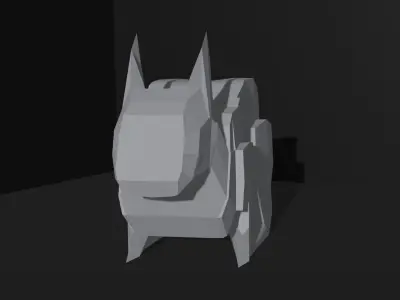 Low Poly Bunny Game Ready dog Low-poly 3D model