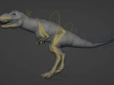 T- rex dino Low-poly 3D model