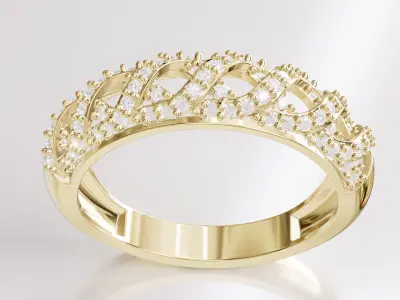 Jewelry Diamond Ring Model RG46 Free 3D print model