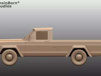 Jeep Gladiator 1962 Classic Vintage Pickup Truck 3D print model