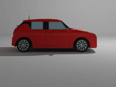 Maruti-swift suzuki nissan compact car Low-poly 3D model