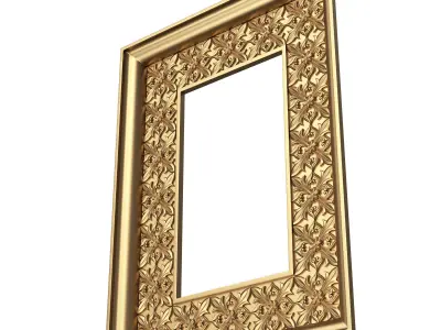 Classic Frame and Mirror 085 Low-poly 3D model