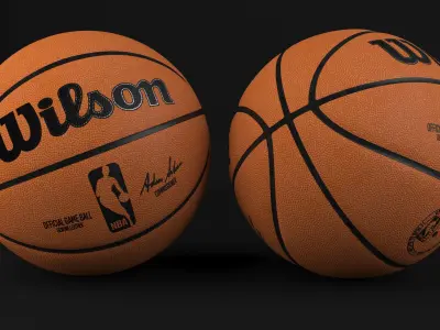 NBA Official Game Basketball Ball 3D model