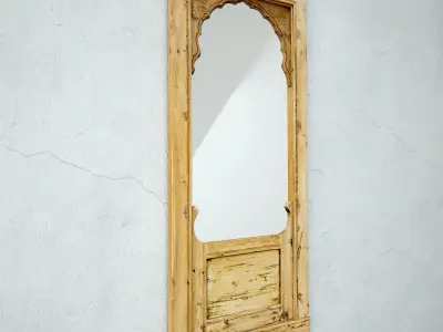 19th Century Bleached Mandwa Arch Mirror 3D model