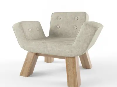 Yellow Diva M-Series Chair 3D model