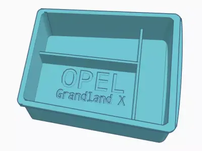 Opel  Vauxall Grandland X   Armrest Storage Tray 3D print model Free 3D print model