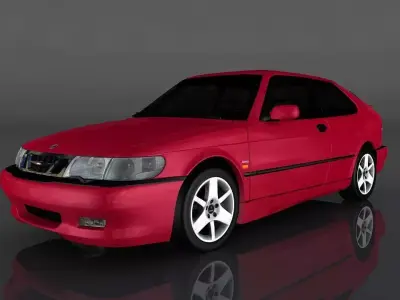 Saab 9-3 Aero Low-poly 3D model