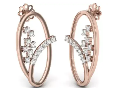 earrings unique design printable 3D print model