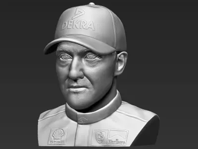 Michael Schumacher bust 3D printing ready stl obj formats 3D print model