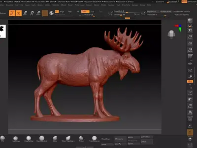 Moose Sculpture  3D print model