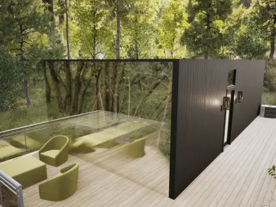 Mirror House - Design in Rivet - Render in Twinmotion 3D model