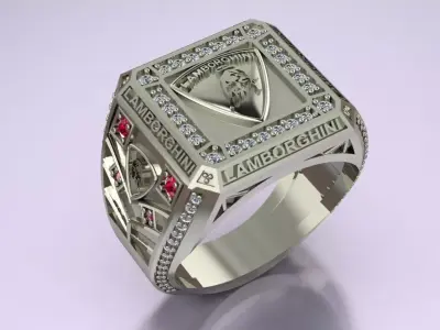 Ring Jewelry model -The V6 Signet for him 3D print model