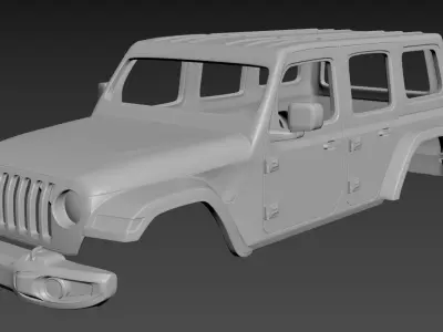 Jeep Wrangler Unlimited 2019 Body for print 3D print model