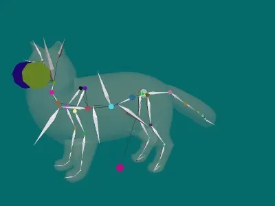 Orange Persian Cat 3D model