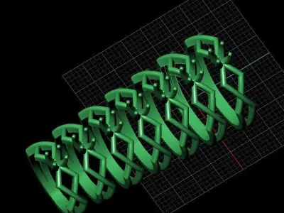 SOLITAIRE diamond ring with render details 3D print model