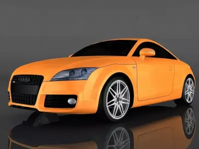 Audi TT 2008 Low-poly 3D model