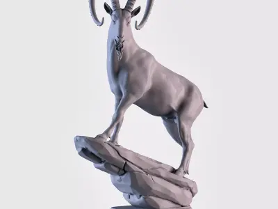 Ibex Statue 3D print model