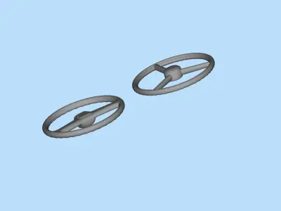 STL printable steering wheel for semi truck model kits Free 3D print model