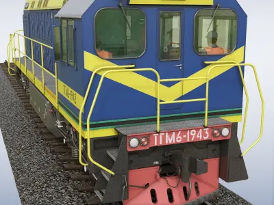 Shunting locomotive TGM-6  3D model