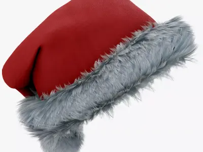 Low Poly Santa Hat Low-poly 3D model
