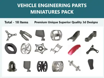 VEHICLE ENGINEERING PARTS MINIATURES PACK 3D Model Collection