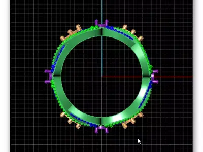 eternity floral jewelry ring 3D print model