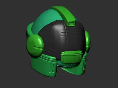 helmet high poly sculpt 3d printable ver 7 3D model 3D model 41